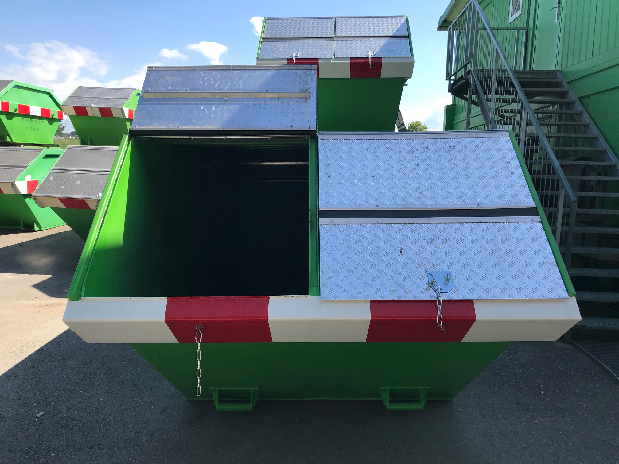Geteilte Deckelmulde 10m3